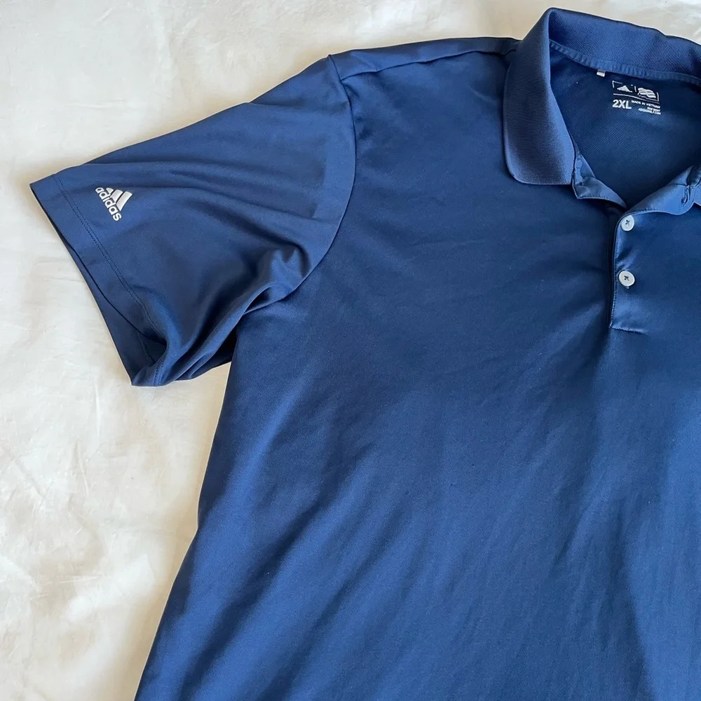 Adidas Blue Polo Golf short sleeve Shirt size 2xl